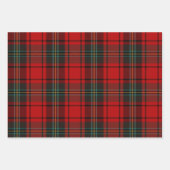 Vibrant Red and Black Scottish Tartan Plaid Inpakpapier Vel (Voorkant 3)