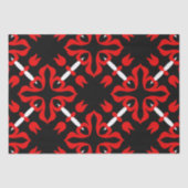 Vibrant Red Black en White, Japans patroon Tissuepapier (Voorkant)