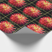 Vibrant Red Dahlia Flower Personalized Cadeaupapier (Hoek)