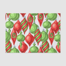 Vibrant Red- en Green-kerstversieringen voor het e