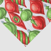 Vibrant Red- en Green-kerstversieringen voor het e Tissuepapier (Detail)