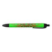 Vibrant Red en Green Mandala Zwarte Inkt Pen (Bodem)