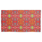 Vibrant red fishing nets L-size pattern Kussensloop (Voorkant)