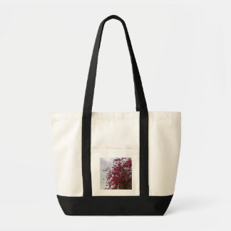 Vibrant Red Floral Nature Photography Tote Bag - A