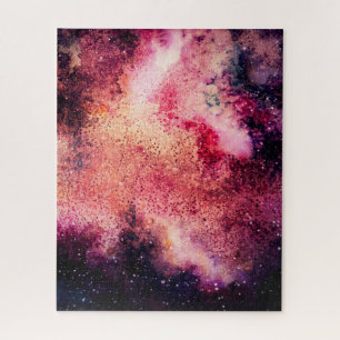 Vibrant Red Galaxy Space Puzzle Legpuzzel