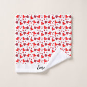 Vibrant red hearts background (Gant de toilette)