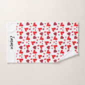Vibrant red hearts background (Serviette à main)