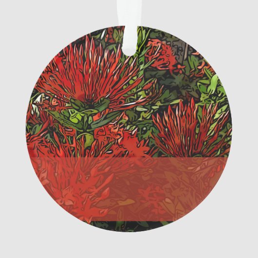 Vibrant Red Oranje Firebush Ornament (achterkant)