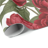Vibrant Red Peony Collection Customizable Party Cadeaupapier (Rol Hoek)