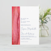 Vibrant Red Pink Blue Weddenschap Kaart (Staand voorkant)