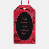 Vibrant Red Roses Persoonlijk Bericht Cadeaulabel (Voorkant)
