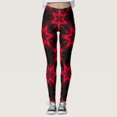 Vibrant Red Star Leggings (Voorkant)