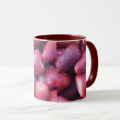 Vibrant Red Strawberry Pattern Ceramic Coffee Mug (Devant droit)