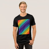 Vibrant regenboog Tri-Blend shirt (Voorkant volledig)