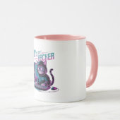 Vibrant Retro 90s Cat Hacker Mug (Devant droit)