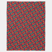 Vibrant Retro Geometric Abstract Pattern Fleece Deken (Voorkant)