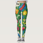 Vibrant Retro Leggings Pop Art Color Splash (Devant)