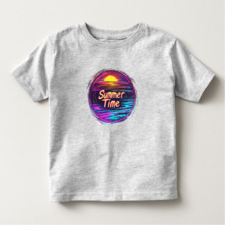 Vibrant Retro “Summer Time” Sunset T-Shirt