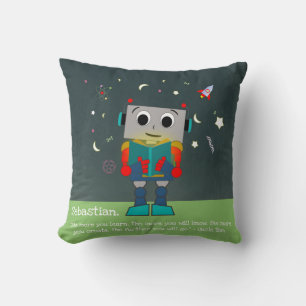 Vibrant Robot Leeskussen Voeg een aangepaste offer Kussen