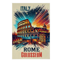Vibrant Rome Colisée - Poster Italie