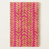 Vibrant rose chaud et Motif or (Dos)