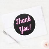 Vibrant rose chaud Neon brillant Merci Étiquette n (Enveloppe)