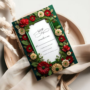 Vibrant Royal Green Bouquet Mariage Mariage RSVP C