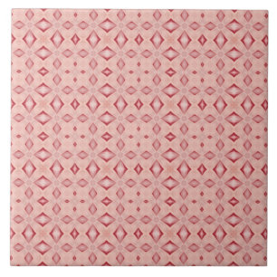 Vibrant Roze Diamond Geometrische Middellandse Zee Tegeltje