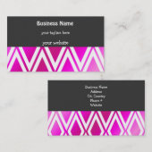 Vibrant roze en witte diamanten visitekaartje (Voorkant / Achterkant)