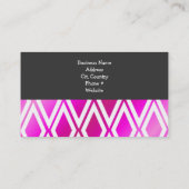 Vibrant roze en witte diamanten visitekaartje (Achterkant)