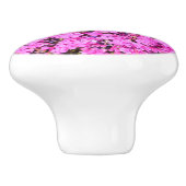 Vibrant Roze Floral Keramische Knop (Zijkant)