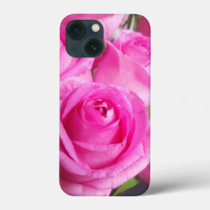 Vibrant roze rozen iPhone 13 mini hoesje