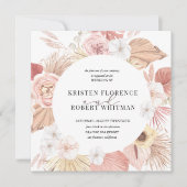 Vibrant Rustic Summer Floral Weddenschap Kaart (Voorkant)