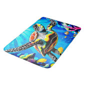 Vibrant Sea Turtle Dreamscape Badmat (Gekanteld)