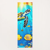 Vibrant Sea Turtle Reef Art Yogamat (Achterkant)