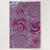 Vibrant Shiny Groovy Trippy Spiraling Fractal Art Legpuzzel (Verticaal)