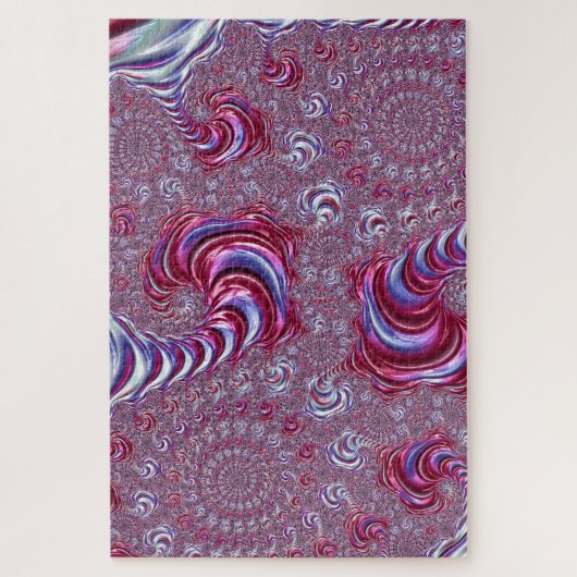 Vibrant Shiny Groovy Trippy Spiraling Fractal Art Legpuzzel (Verticaal)