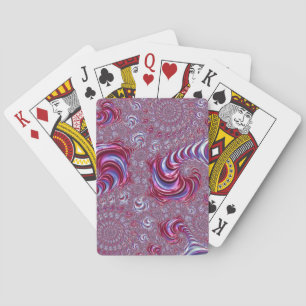 Vibrant Shiny Groovy Trippy Spiraling Fractal Art Pokerkaarten