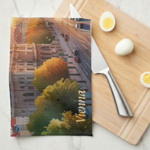 Vibrant Sketch van het Monogram van Wenen Theedoek