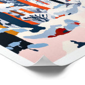 Vibrant Snowy Forest Winter Scene Poster Wall Art (Coin)