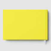 Vibrant Solid Yellow Background Gastenboek (Achterkant)