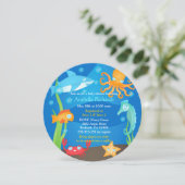 Vibrant sous la mer Baby Shower Invitations (Debout devant)