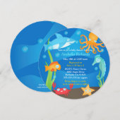 Vibrant sous la mer Baby Shower Invitations (Devant / Derrière)