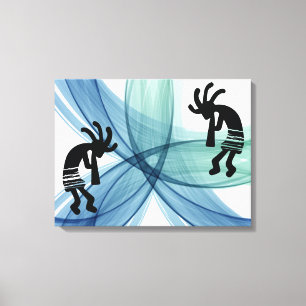 Vibrant Southwestern Kokopelli Canvas Afdruk