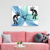 Vibrant Southwestern Kokopelli Canvas Afdruk (Insitu (Woonkamer))