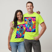 Vibrant Space Cartoon Art: Astronaut Dreams T-shirt (Unisex)