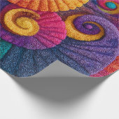 Vibrant Spiral Abstract Patterns Cadeaupapier (Hoek)