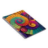 Vibrant Spiral Abstract Patterns Notitieboek (Rechterzijde)