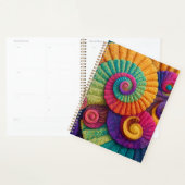 Vibrant Spiral Abstract Patterns Planner (Display)