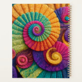 Vibrant Spiral Abstract Patterns Planner (Achterkant)